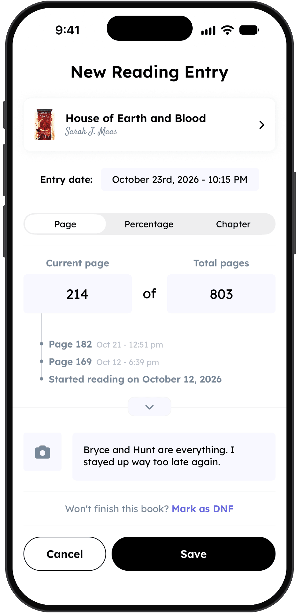 Track your books